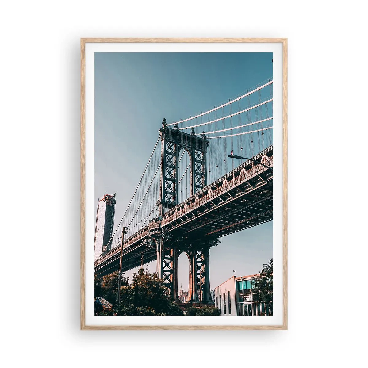 Póster en marco roble claro - Sobre el fluir de la ciudad - 70x100 cm