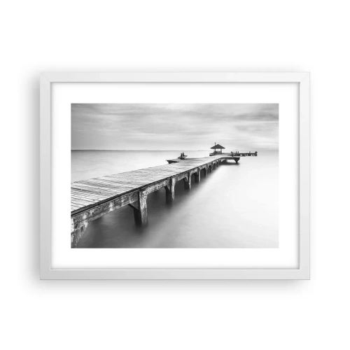 Póster en marco blanco - Lejos - 40x30 cm