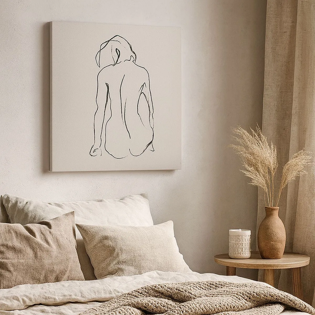 Cuadro sobre lienzo - Impresión de Imagen - Esbozos de una espalada - 30x30 cm