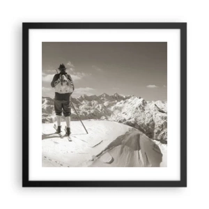 Póster en marco negro - El techo del mundo - 40x40 cm