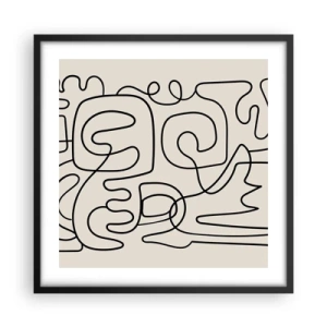 Póster en marco negro - El camino correcto - 50x50 cm
