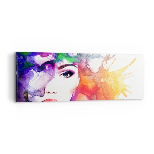 Cuadro sobre lienzo - Impresión de Imagen - Con la cabeza en las nubes - 90x30 cm