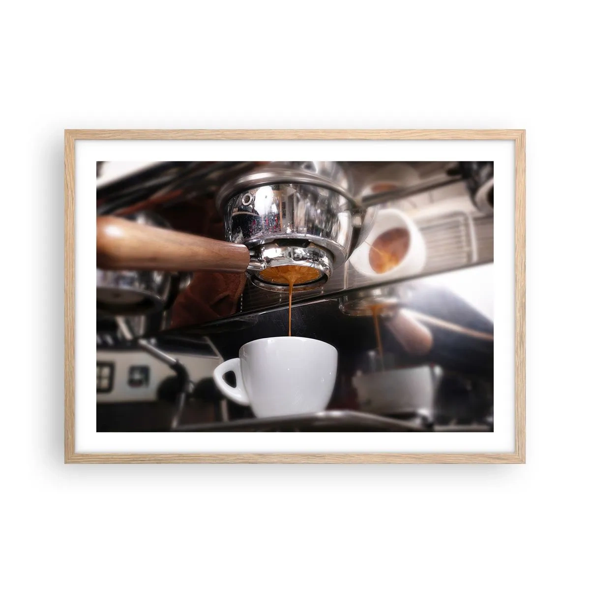 Póster en marco roble claro - El mejor momento del día - 70x50 cm