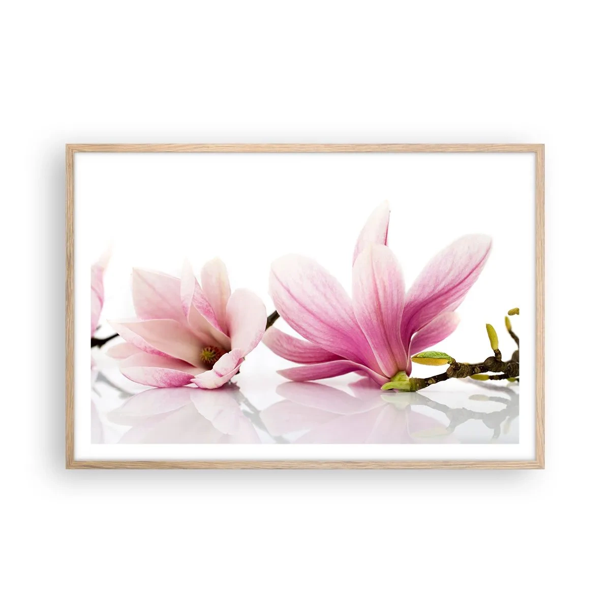 Póster en marco roble claro - Suave como un soplo de primavera - 91x61 cm