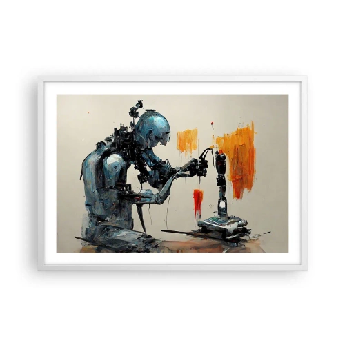 Póster en marco blanco - Próximamente... - 70x50 cm