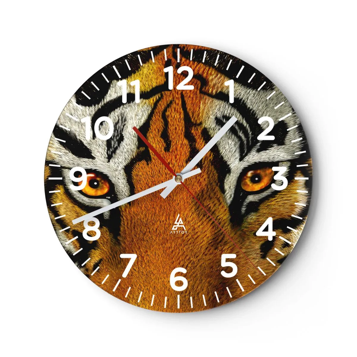 Reloj de pared - Reloj de vidrio - Amenazante y hermoso - 40x40 cm