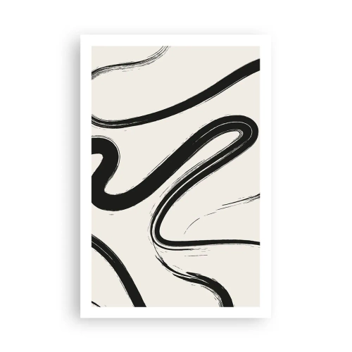 Póster - Fantasía en blanco y negro - 61x91 cm