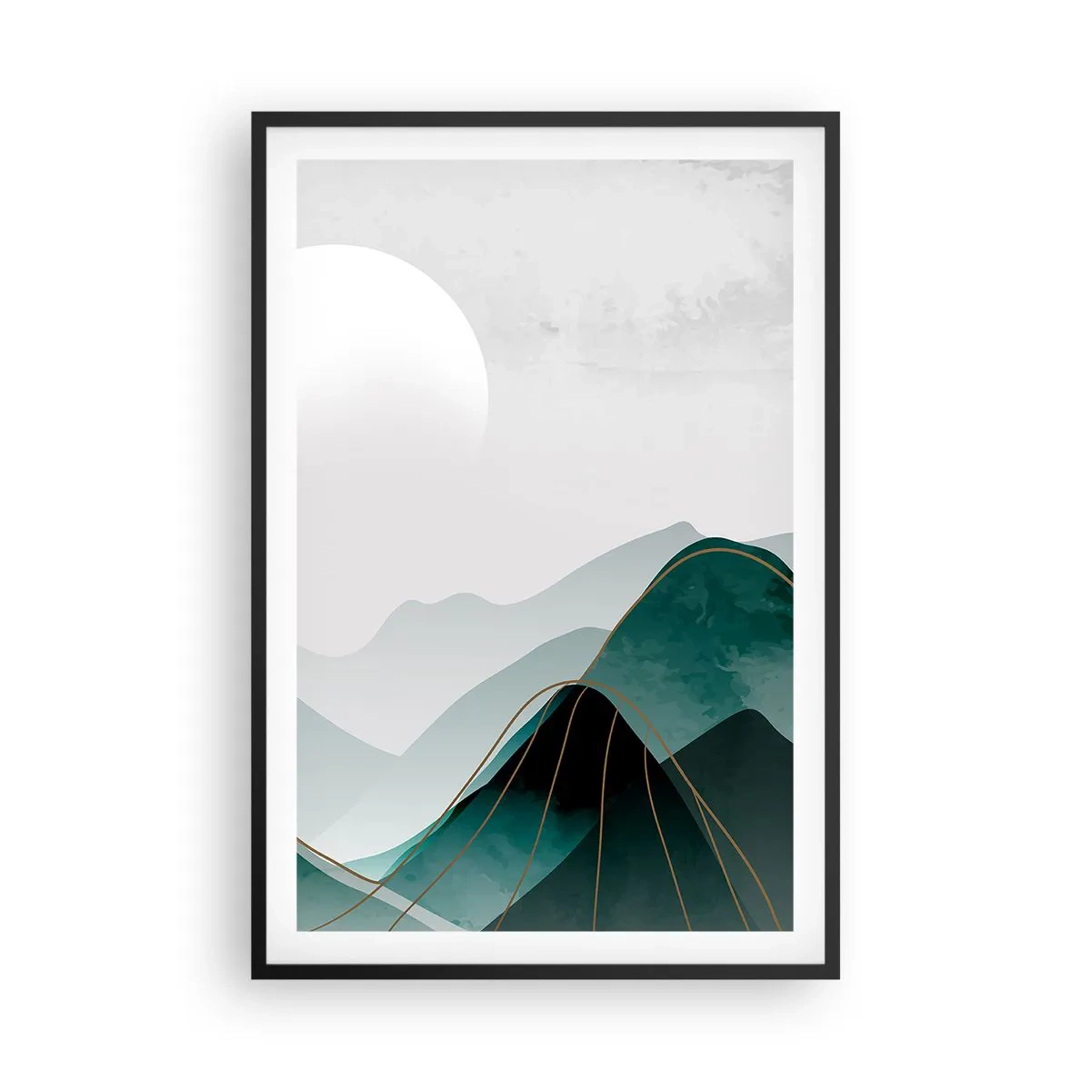 Póster en marco negro - Con toda la majestuosidad - 61x91 cm