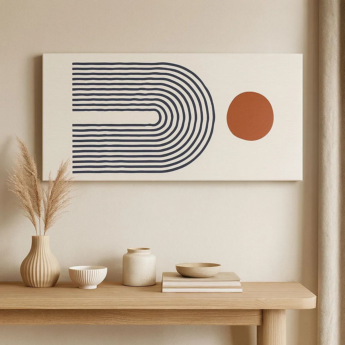 Cuadro sobre lienzo - Impresión de Imagen - Magnetismo de formas y colores - 100x40 cm