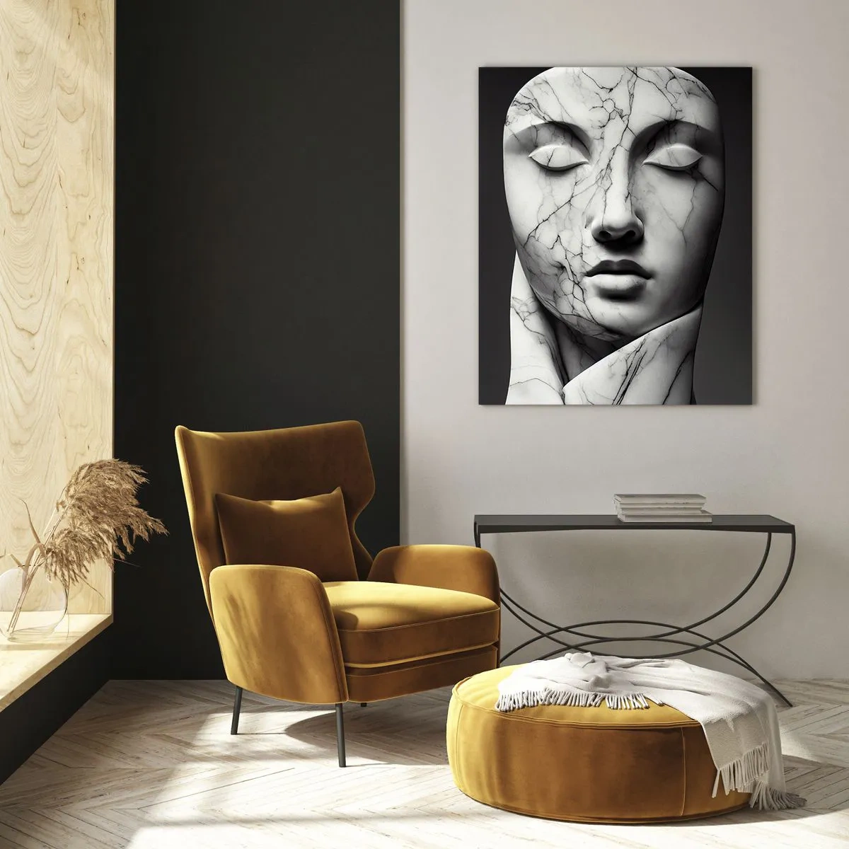 Cuadro sobre vidrio - Impresiones sobre Vidrio - Formas de mármol - 80x120 cm