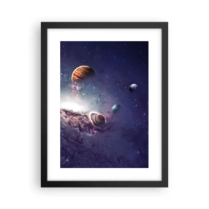 Póster en marco negro - La danza alrededor del Sol - 30x40 cm