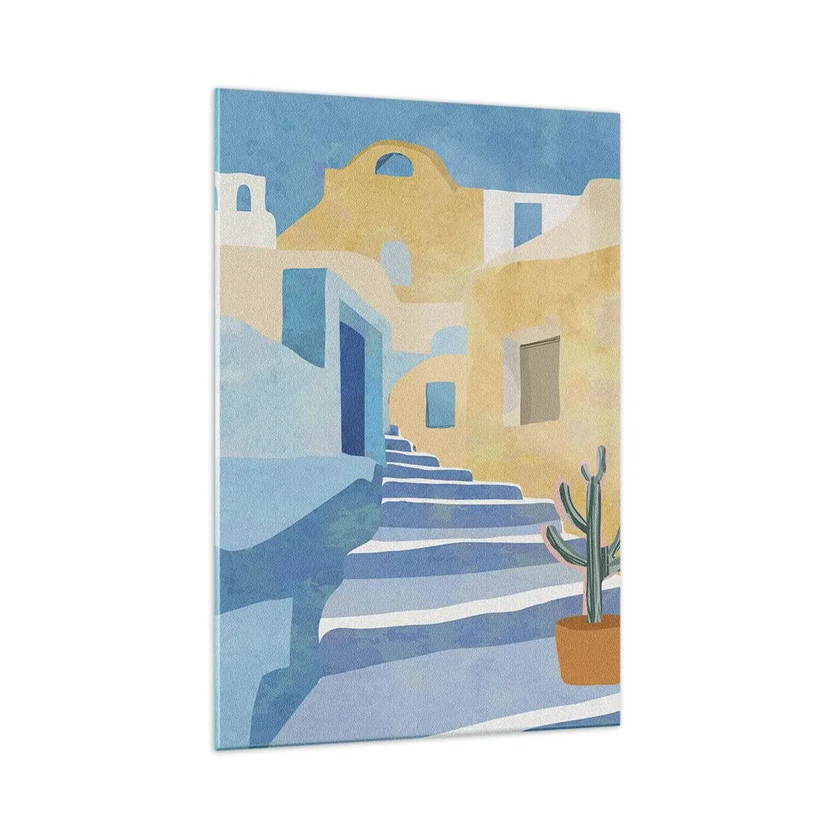 Cuadro sobre vidrio - Impresiones sobre Vidrio - Un día en una ciudad árabe - 70x100 cm