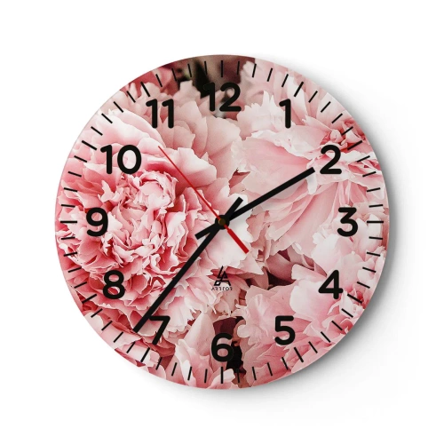 Reloj de pared - Reloj de vidrio - Sueño rosa - 30x30 cm