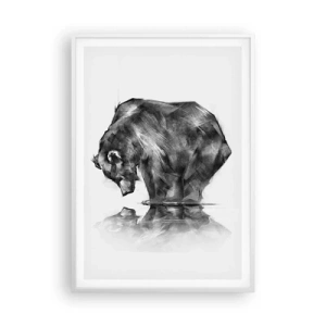 Póster en marco blanco - Es bueno ver a alguien cercano - 70x100 cm