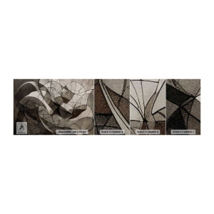 Muestra de fotomural Premium Canvas - Circulación en colores tierra - Pedazo, Contemporáneo, Lápiz de color - 100x30 cm