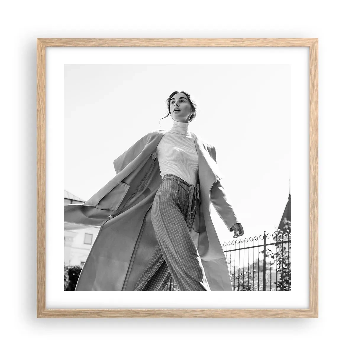 Póster en marco roble claro - ¿Vienes conmigo? - 50x50 cm