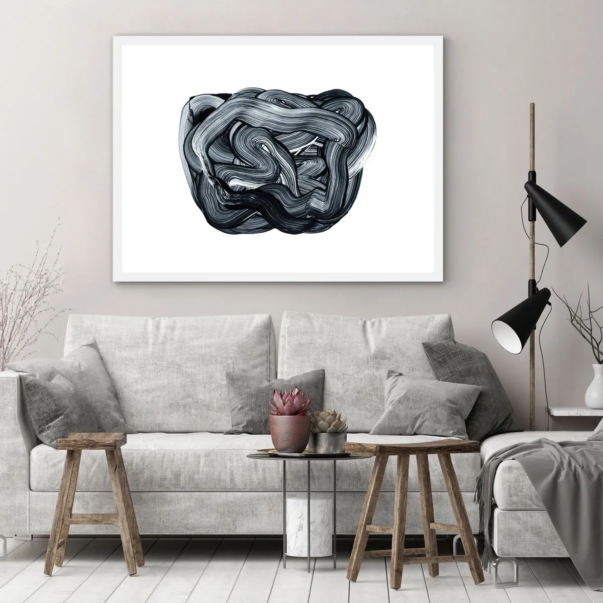 Póster en marco blanco - No es tan sencillo - 40x30 cm