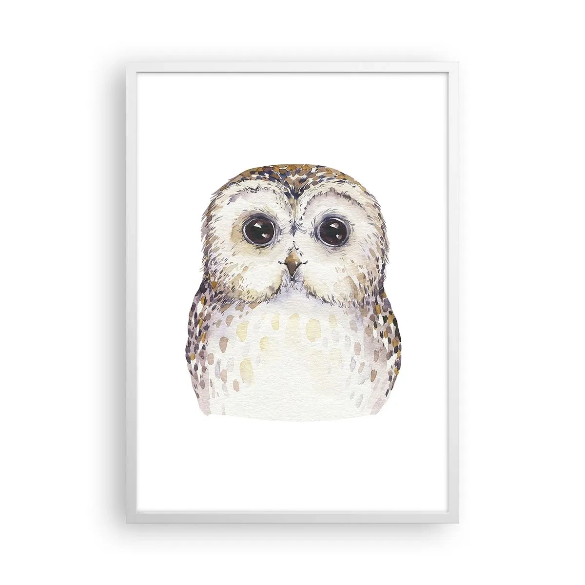 Póster en marco blanco - Mírame a los ojos - 50x70 cm