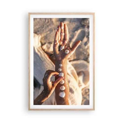 Póster en marco roble claro - La belleza al alcance de la mano - 61x91 cm