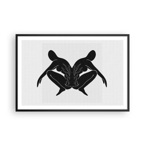 Póster en marco negro - Un alma compartida - 91x61 cm