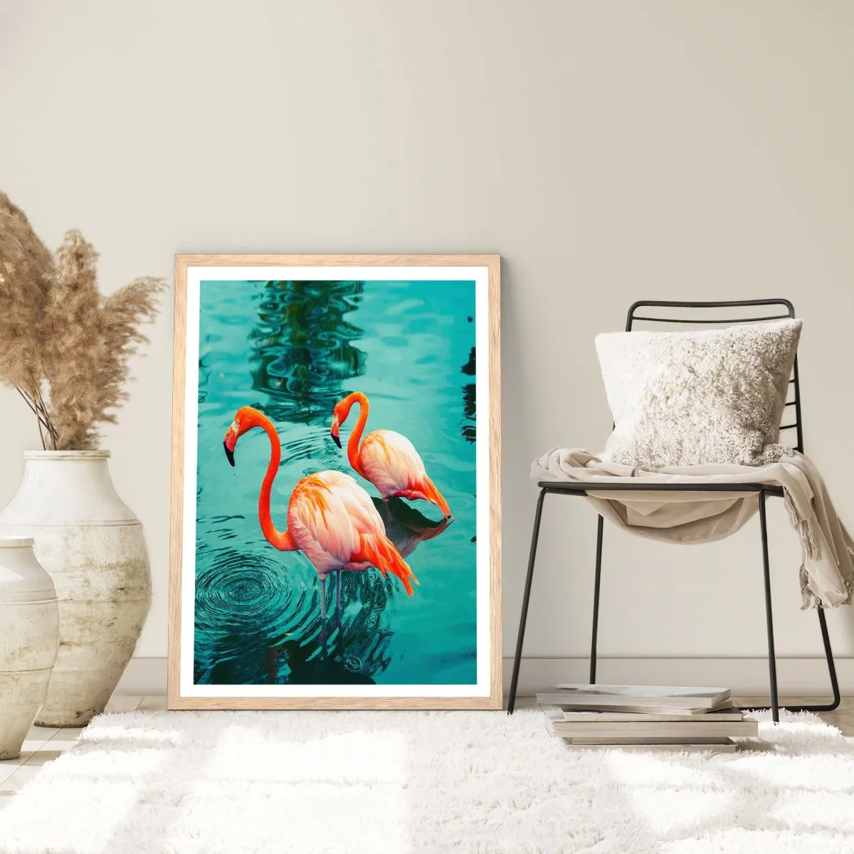 Póster en marco roble claro - Estamos de moda - 70x100 cm