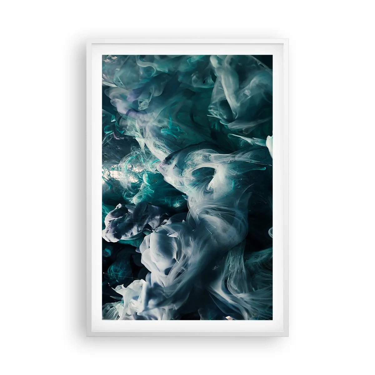 Póster en marco blanco - Un movimiento de color - 61x91 cm