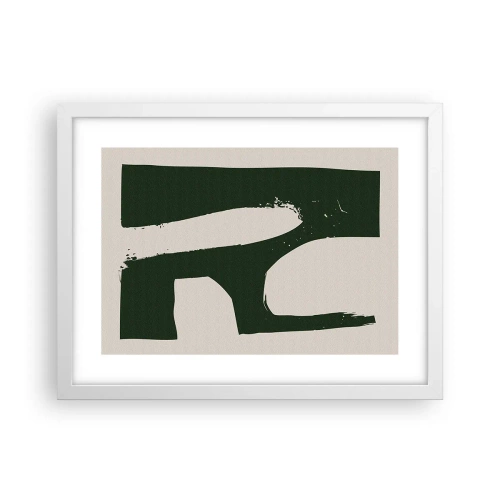 Póster en marco blanco - Bahías de blanco - 40x30 cm