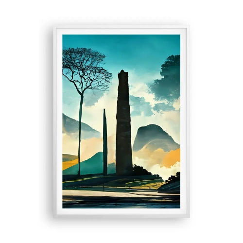 Póster en marco blanco - Cada vez a más altitud - 70x100 cm