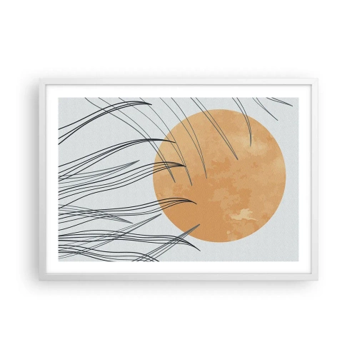 Póster en marco blanco - Siempre hacia el sol - 70x50 cm