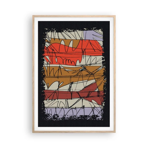 Póster en marco roble claro - Composición espontánea - 70x100 cm