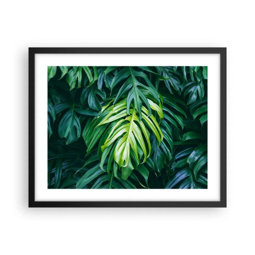 Póster en marco negro - Sumérjase en la frescura - 50x40 cm