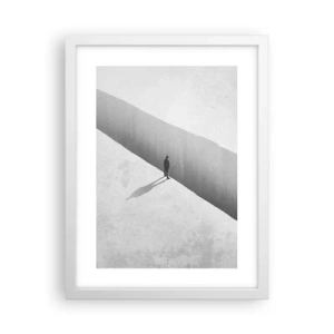 Póster en marco blanco - Sin un destino claro - 30x40 cm