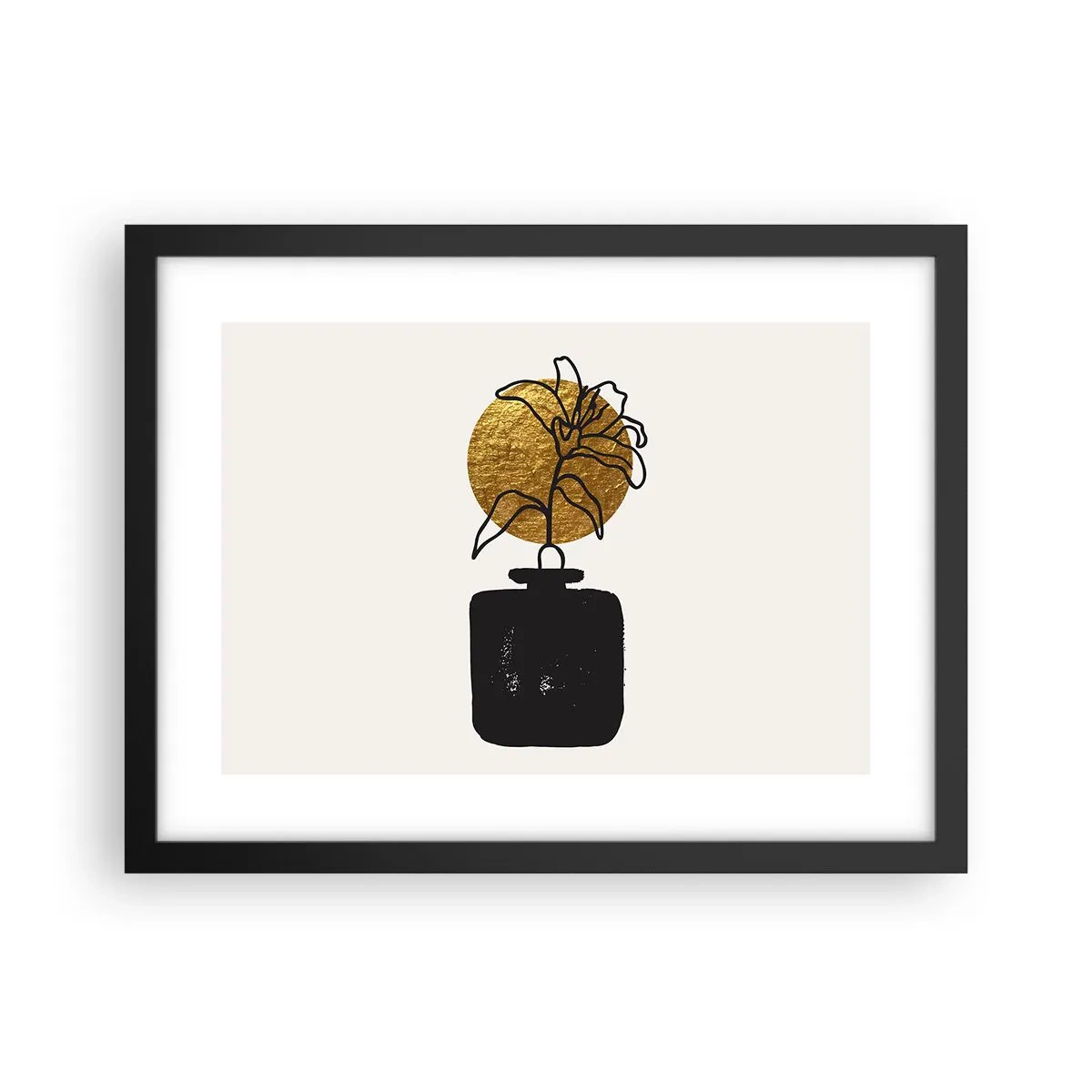 Póster en marco negro - Belleza en equilibrio - 40x30 cm