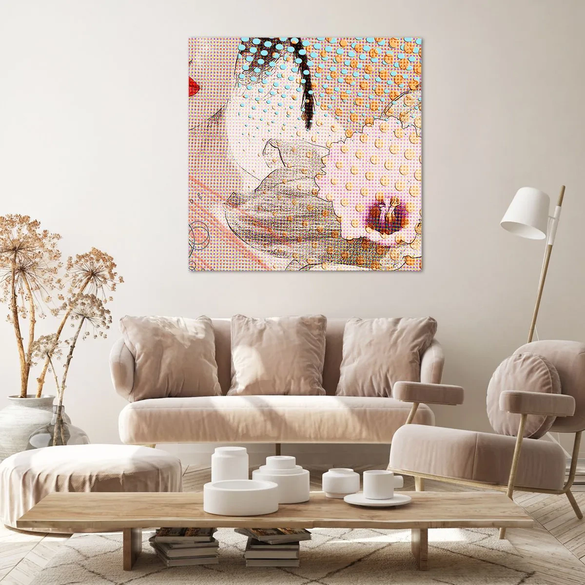 Cuadro sobre lienzo - Impresión de Imagen - Heroína de cómic - 70x70 cm