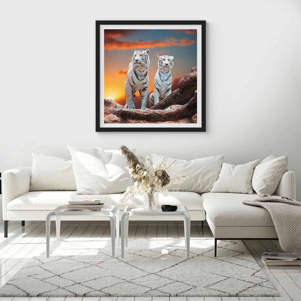 Póster en marco negro - Como en Narnia - 40x40 cm