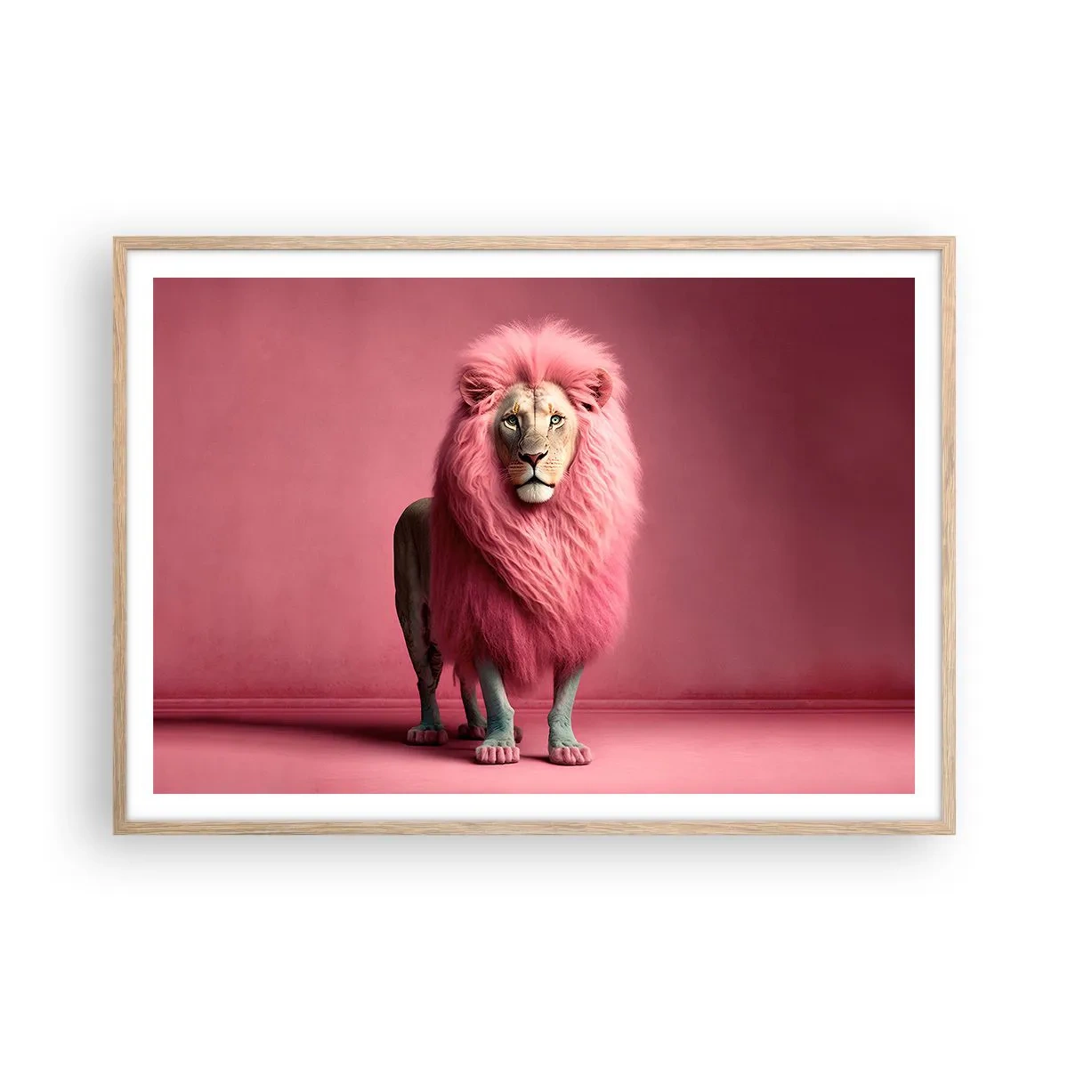 Póster en marco roble claro - Y ya no me tienes miedo - 100x70 cm