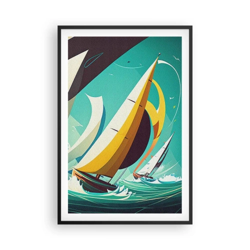 Póster en marco negro - Afrontar los elementos - 61x91 cm