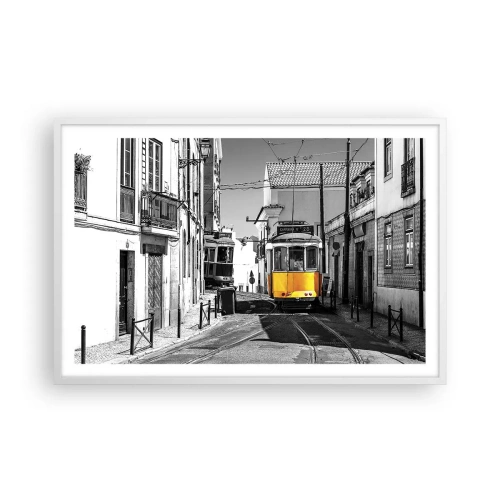 Póster en marco blanco - Espíritu de Lisboa - 91x61 cm