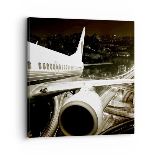 Cuadro sobre lienzo - Impresión de Imagen - Vuela hacia la noche - 30x30 cm