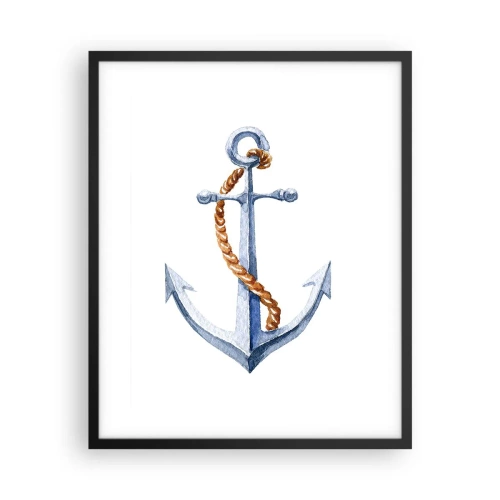 Póster en marco negro - ¡Ah, aventura! - 40x50 cm