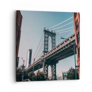 Cuadro sobre lienzo - Impresión de Imagen - Sobre el fluir de la ciudad - 30x30 cm