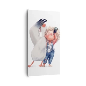 Cuadro sobre lienzo - Impresión de Imagen - Un plan para un gran viaje - 65x120 cm