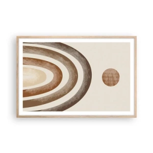 Póster en marco roble claro - En otro mundo - 91x61 cm