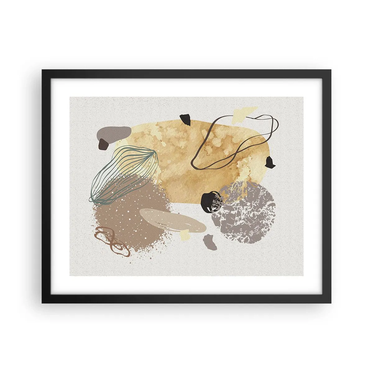 Póster en marco negro - Plumología aplicada - 50x40 cm