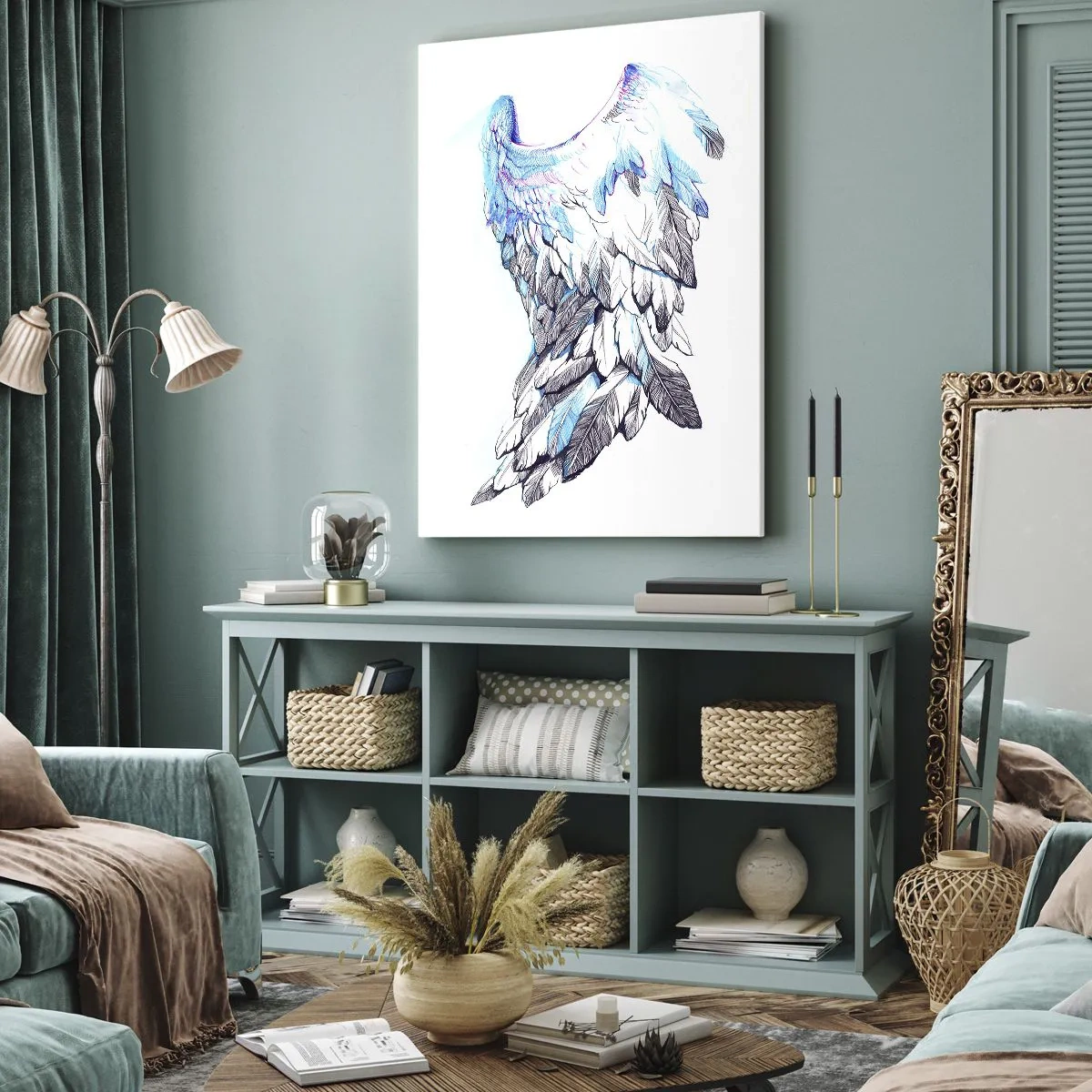 Cuadro sobre lienzo - Impresión de Imagen - Necesito alas - 55x100 cm