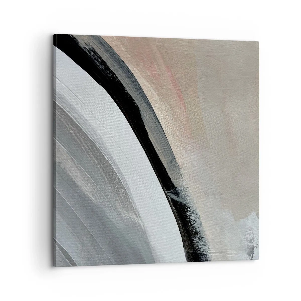 Cuadro sobre lienzo - Impresión de Imagen - Composición: un arco negro y gris - 60x60 cm