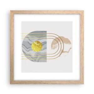 Póster en marco roble claro - Brillo y resplandor - 30x30 cm