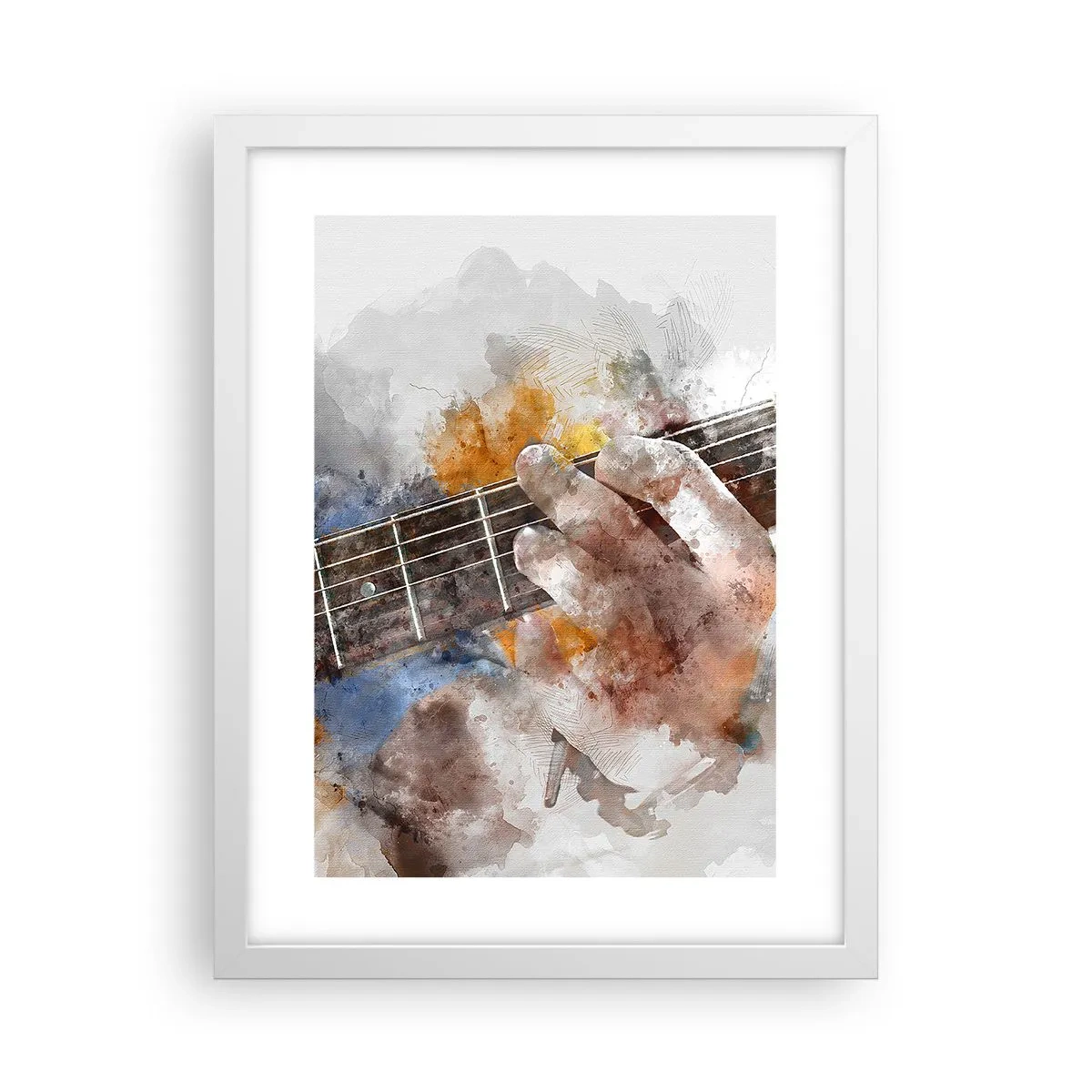 Póster en marco blanco - Poesía entre las cuerdas - 30x40 cm