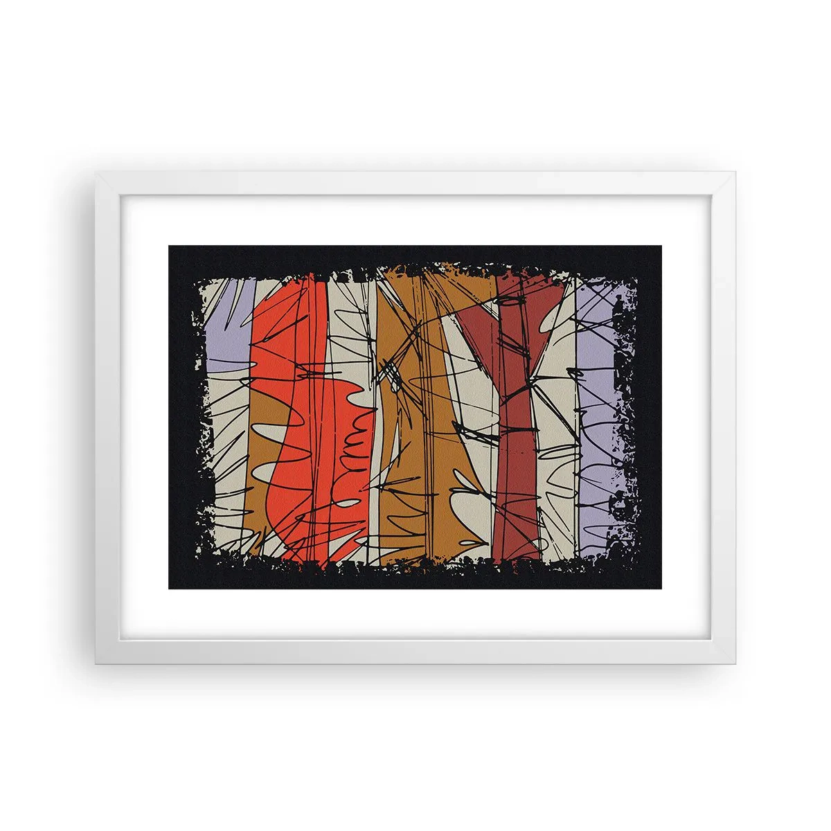 Póster en marco blanco - Composición espontánea - 40x30 cm