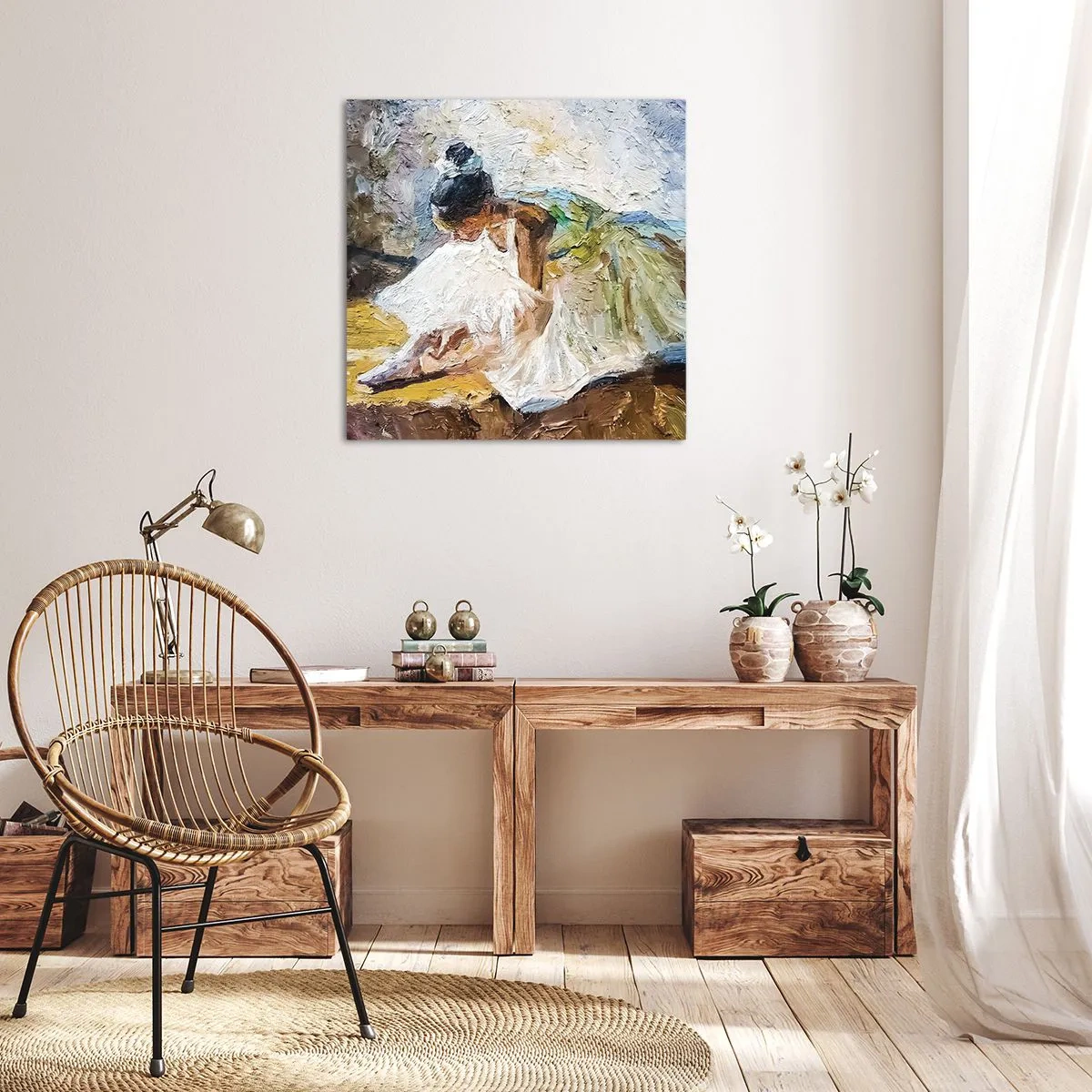 Cuadro sobre lienzo - Impresión de Imagen - De un cuadro de Degas - 30x30 cm